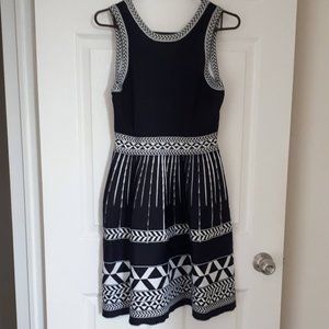 Maje Reversible Black and White Dress